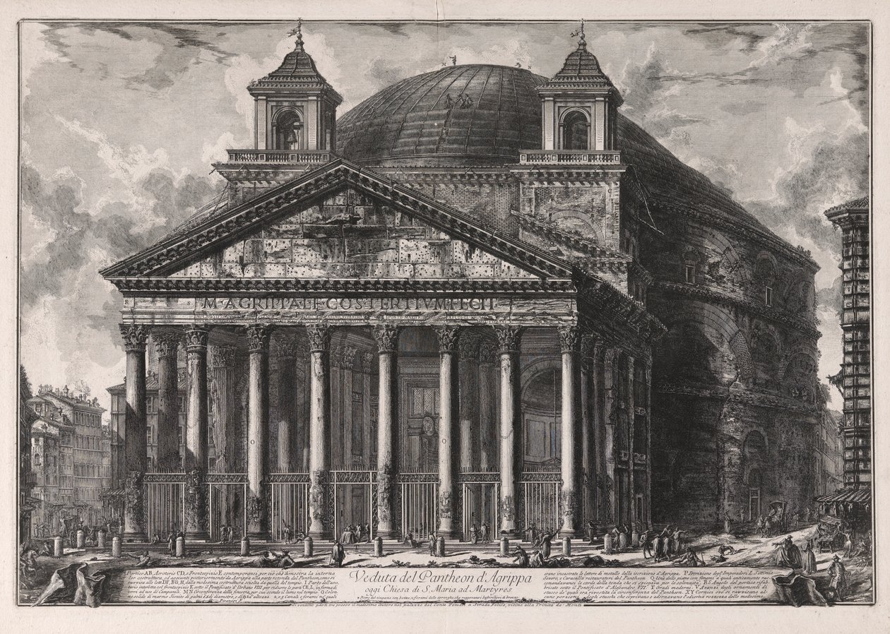 Udsigt over Pantheon d af Giovanni Battista Piranesi
