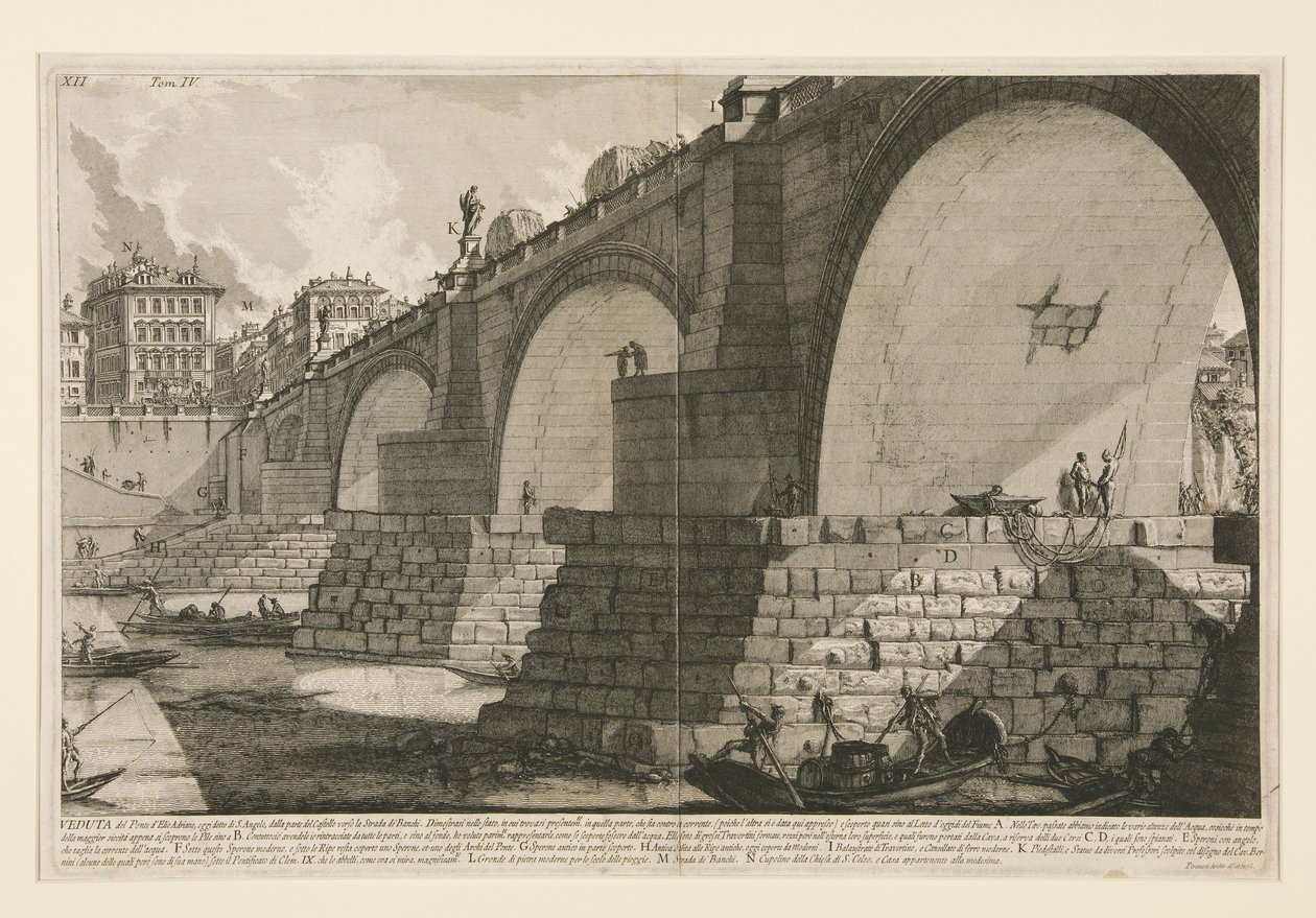 Udsigt over broen d af Giovanni Battista Piranesi