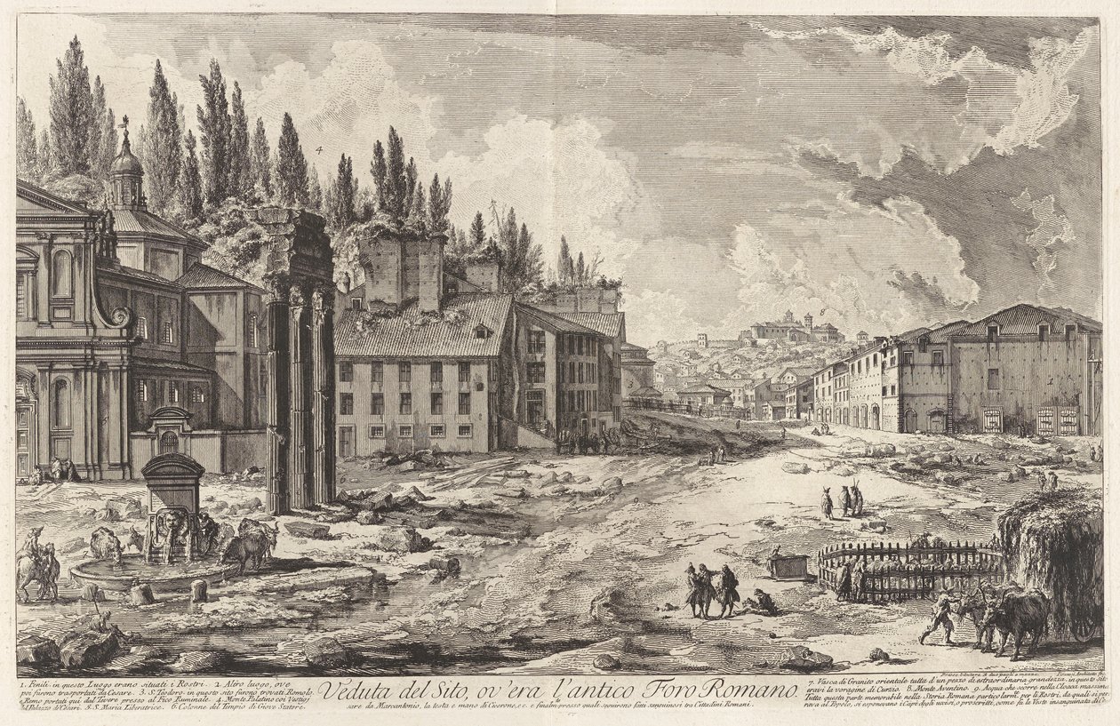 Visning af webstedet, ov af Giovanni Battista Piranesi