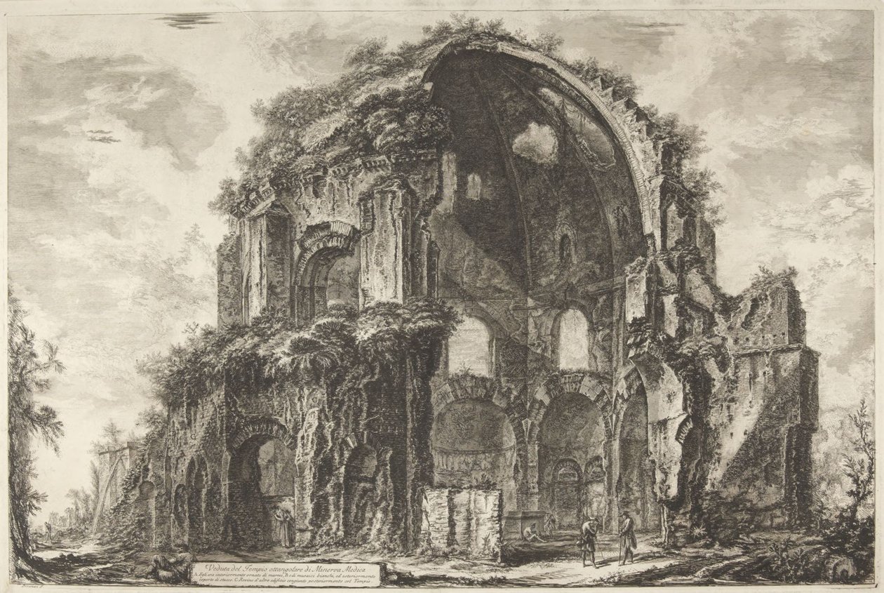 Udsigt over Minerva Medicas ottekantede tempel af Giovanni Battista Piranesi
