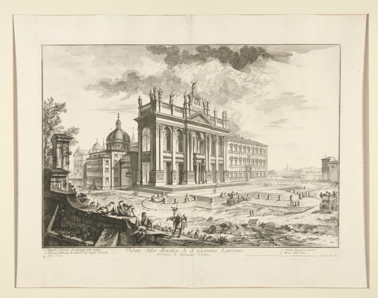Udsigt over basilikaen S. Giovanni Laterano, fra udsigt over Rom af Giovanni Battista Piranesi