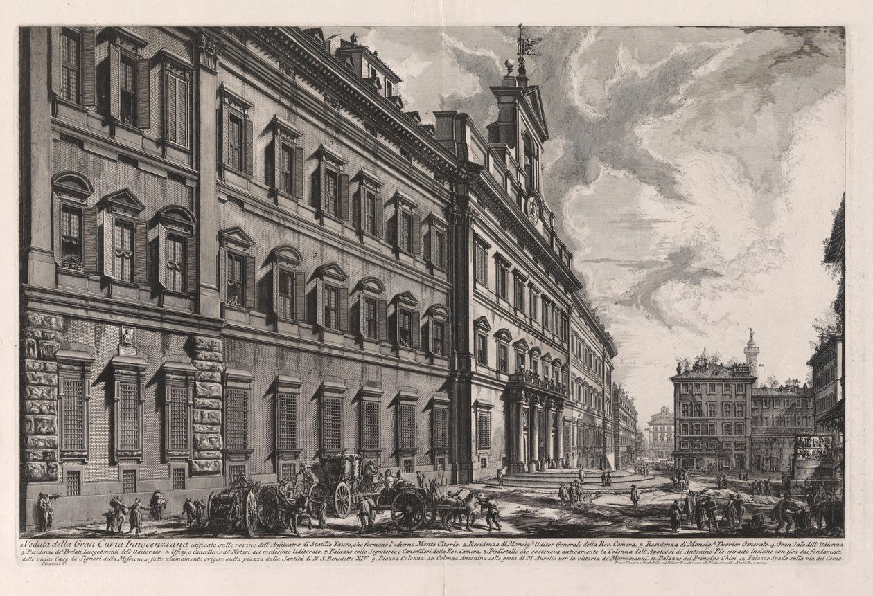 Udsigt over Innocenziana Grand Curia af Giovanni Battista Piranesi