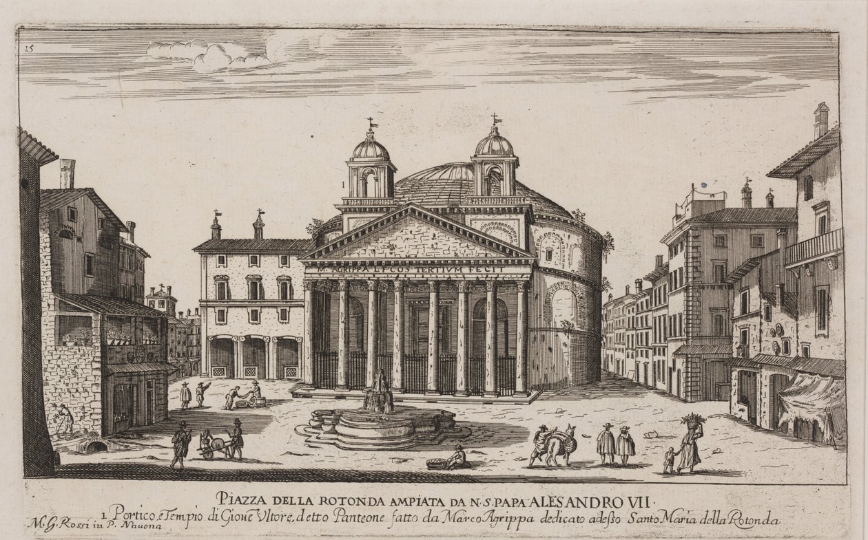 Udsigt over Pantheon, ca. 1778-92 (radering) af Giovanni Battista Piranesi