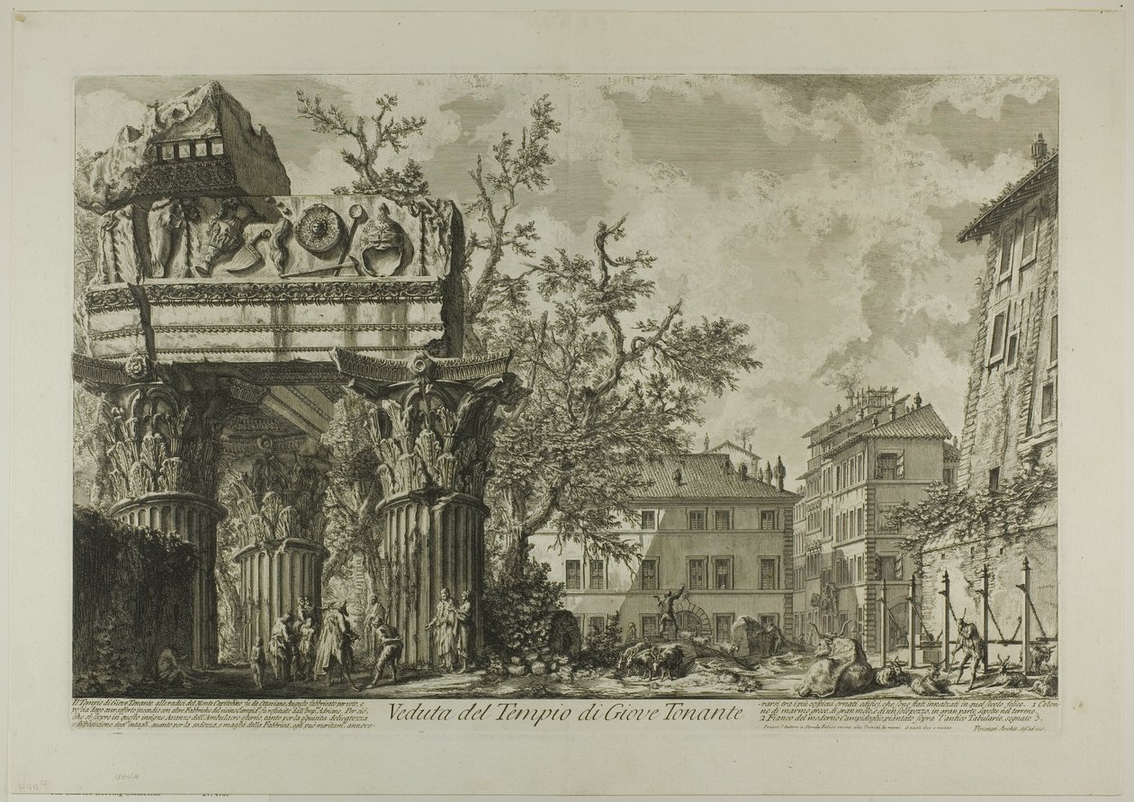 Udsigt over Jupiter Tonans-templet [Tordenmanden Jupiter], fra Udsigt over Rom af Giovanni Battista Piranesi