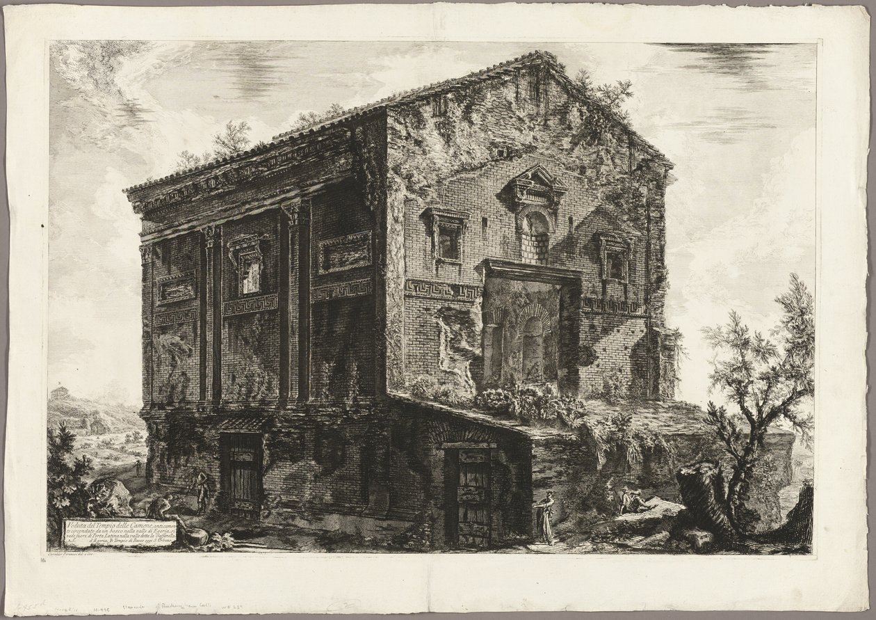 Udsigt over Camenae-templet fra Udsigt over Rom af Giovanni Battista Piranesi