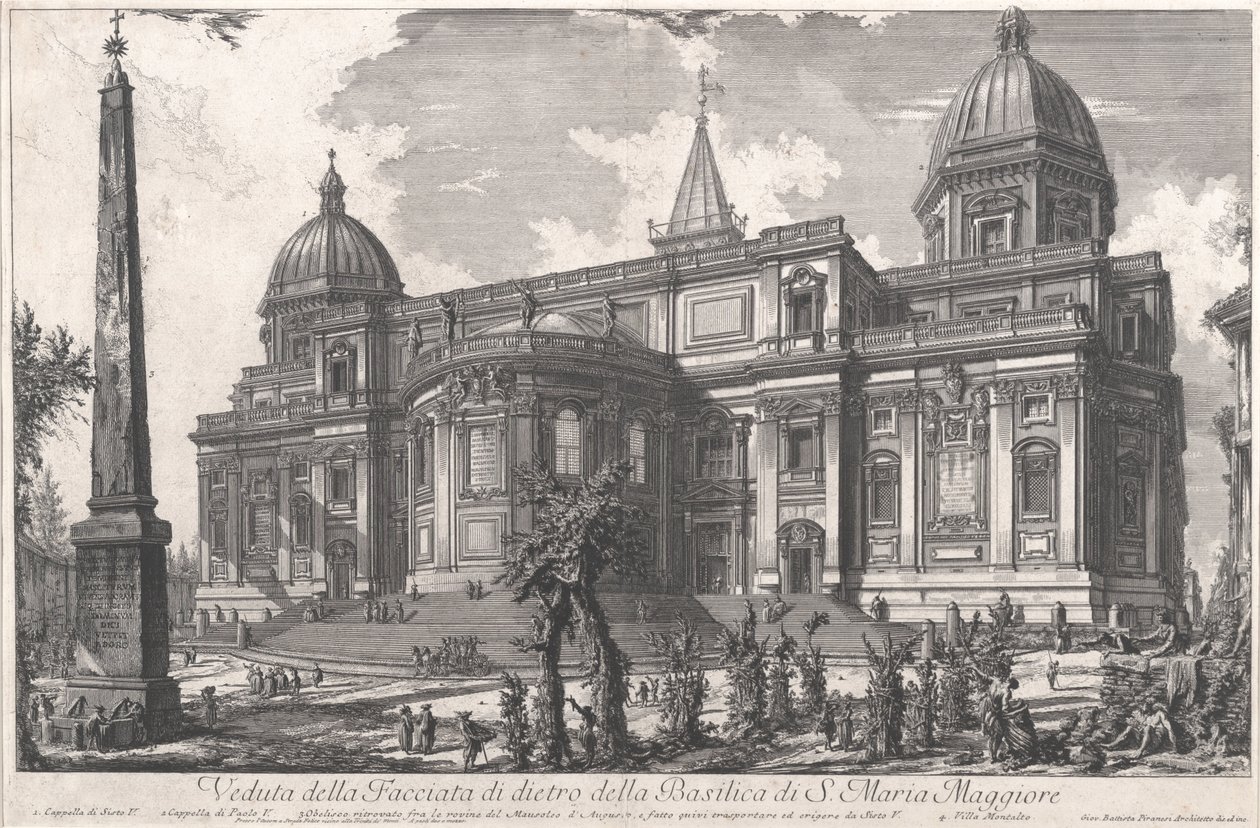Udsigt over den bagerste indgang til basilikaen S. Maria Maggiore, ca. 1760-1778 (radering) af Giovanni Battista Piranesi