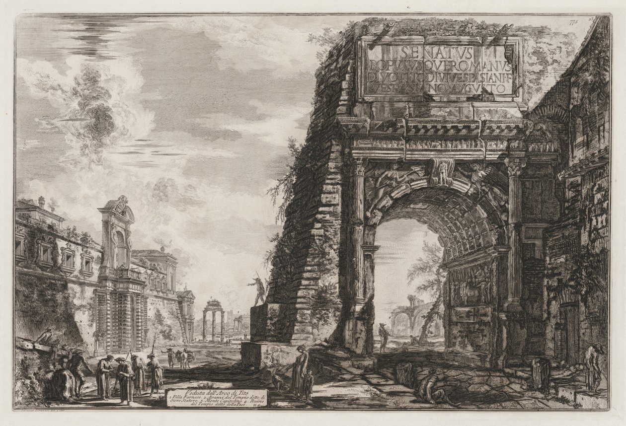 Udsigt over Rom: Buen eller Titus, 1776. af Giovanni Battista Piranesi