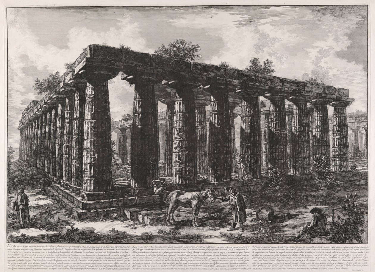 Udsigt over resterne af af Giovanni Battista Piranesi