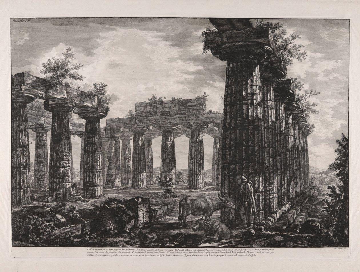 Indvendigt billede af det formodede kollegium? des Fanfictions (indvendig udsigt over det såkaldte College des Anfictions), fra Diff?rentes Vues de af Giovanni Battista Piranesi