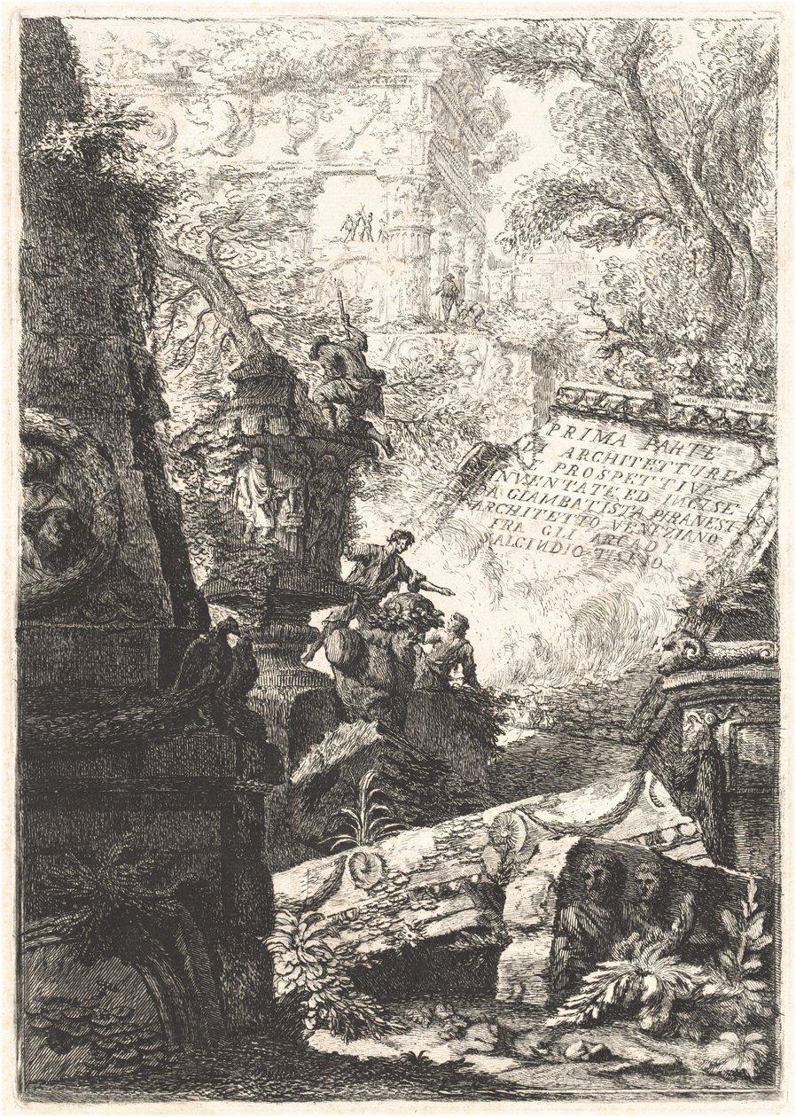 Første del; Grotesk; Fængsler; Ingen synspunkter ...; Trofæer af Ottaviano Augusto af Giovanni Battista Piranesi and Francesco Piranesi