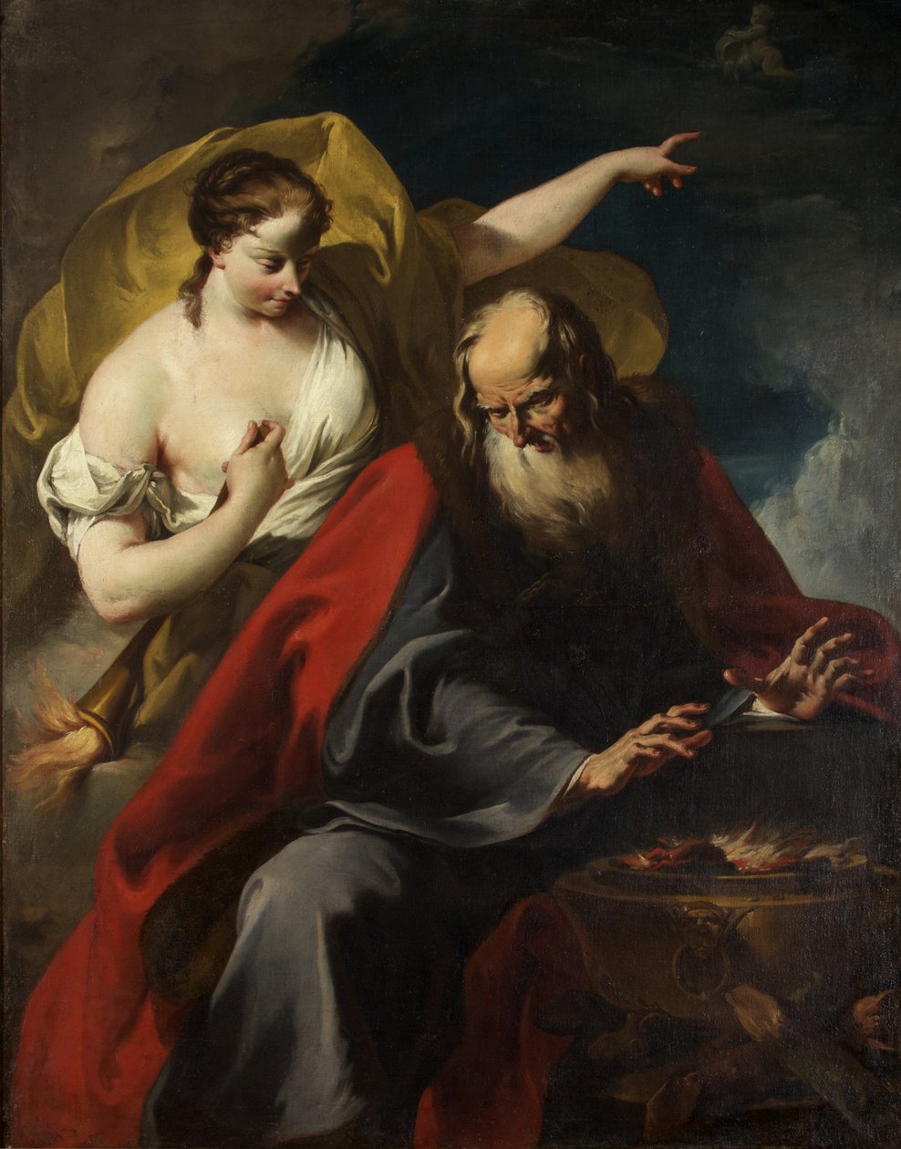 Allegory of Winter and Summer, ca. 1720 (olie på lærred) af Giovanni Battista Pittoni