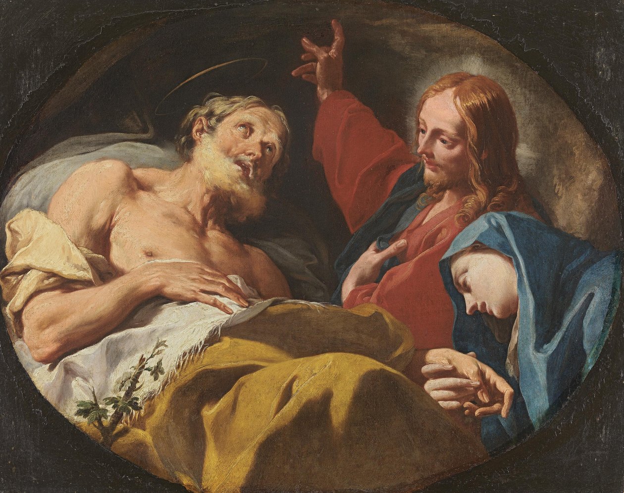 Der Tod des hl. Joseph af Giovanni Battista Pittoni