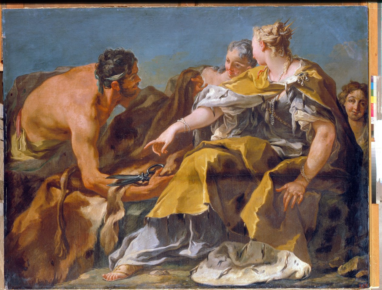 Dido-bygning Kartago, olie på lærred af Giovan Battista Pittoni - State Hermitage, St. Petersburg af Giovanni Battista Pittoni
