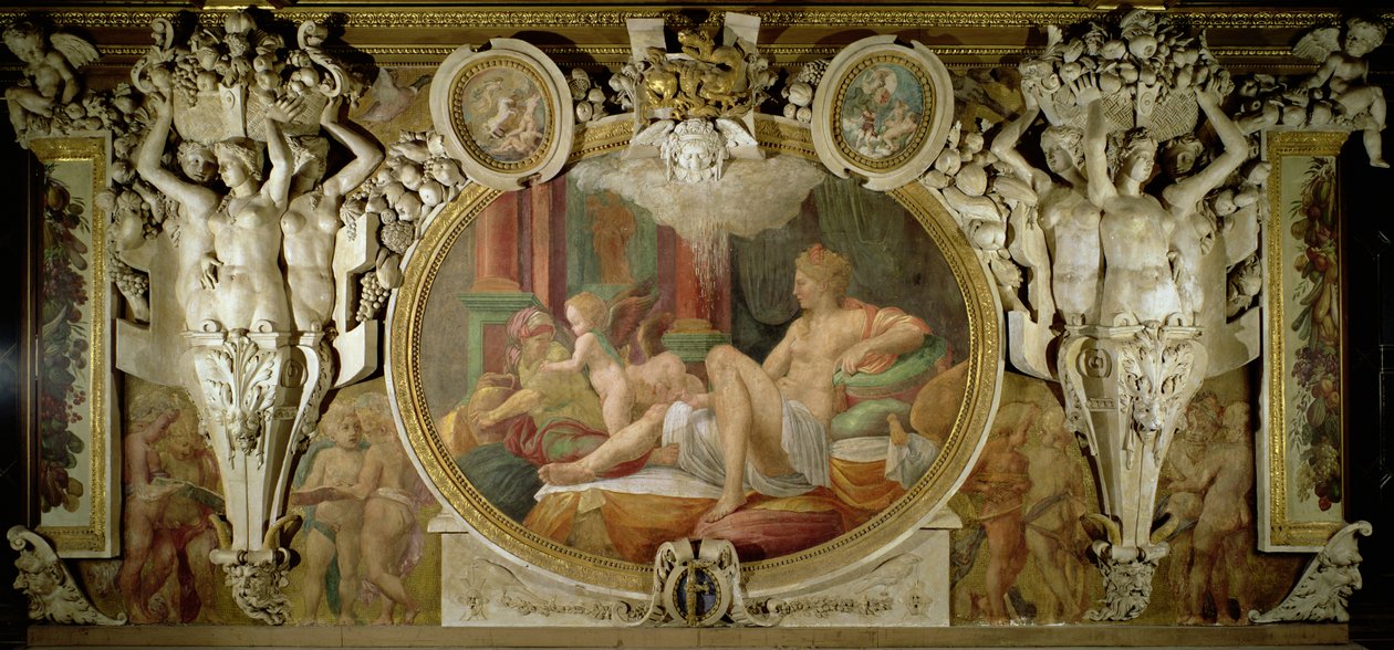 Danae, detalje af dekorativt skema i Francis I