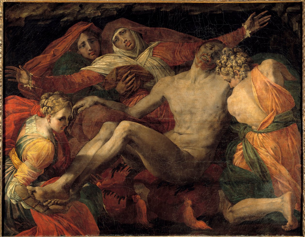 Pieta-maleri af Giambattista di Jacopo Rossi dit Rosso Fiorentino (1494-1540) 1530-1535 Søn 1,27x1,63 m af Giovanni Battista Rosso Fiorentino