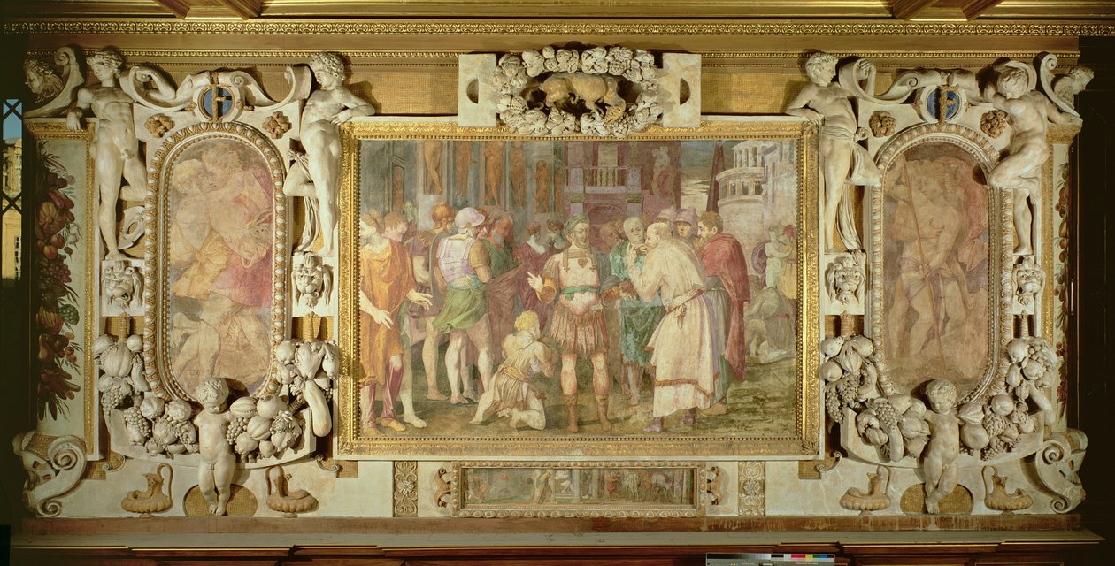 Statens forening, detalje af dekorativt skema i Francis I