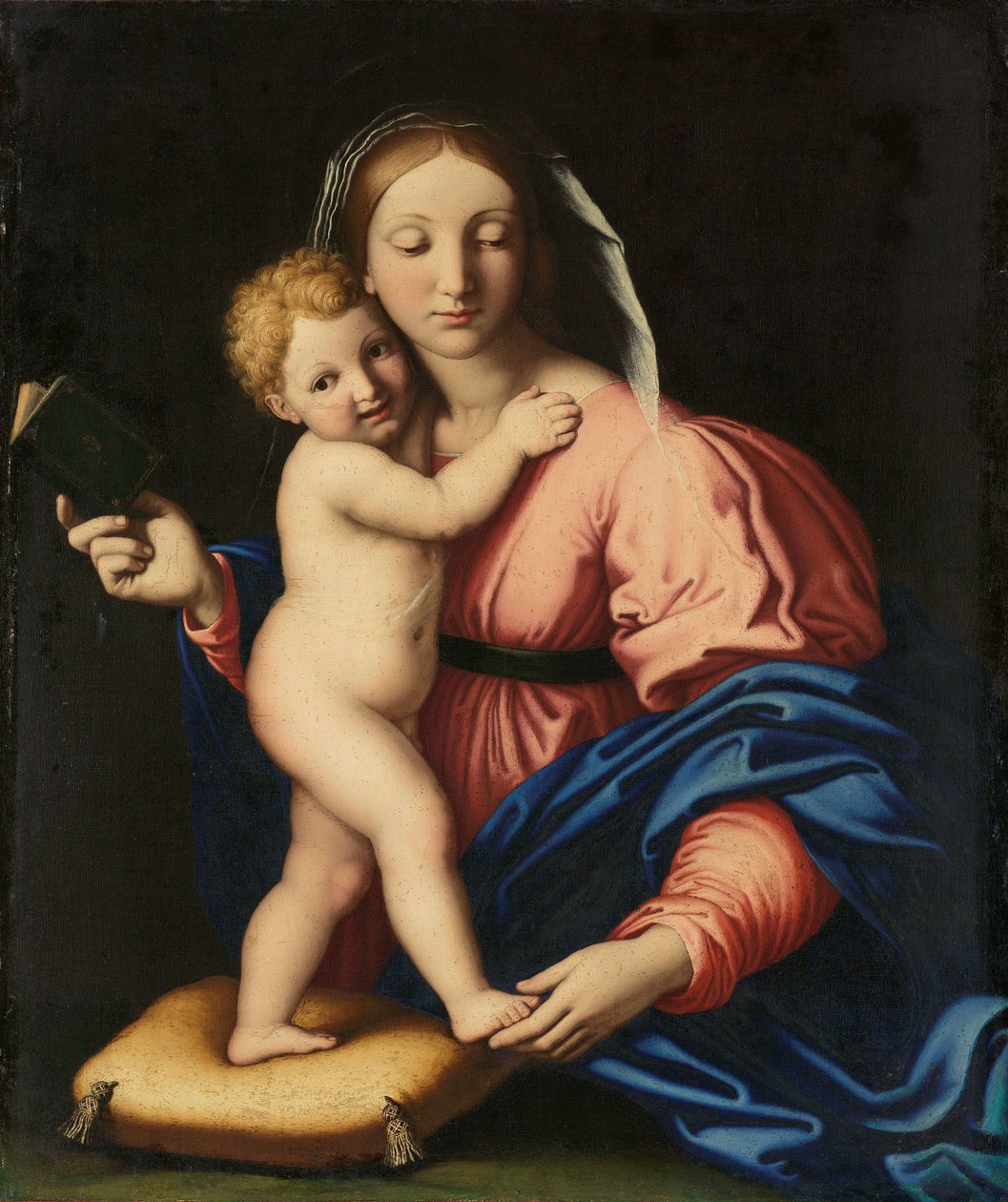 Jomfru og Barn af Giovanni Battista Salvi (workshop of)