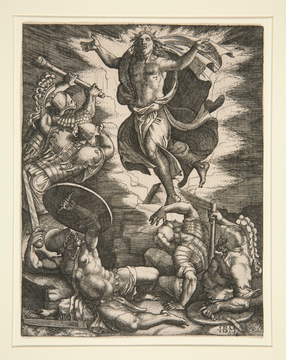 Opstandelsen af Giovanni Battista Scultori