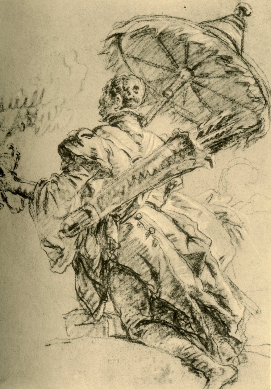 En hede med kogger og solsejl, 1752, 1928. af Giovanni Battista Tiepolo