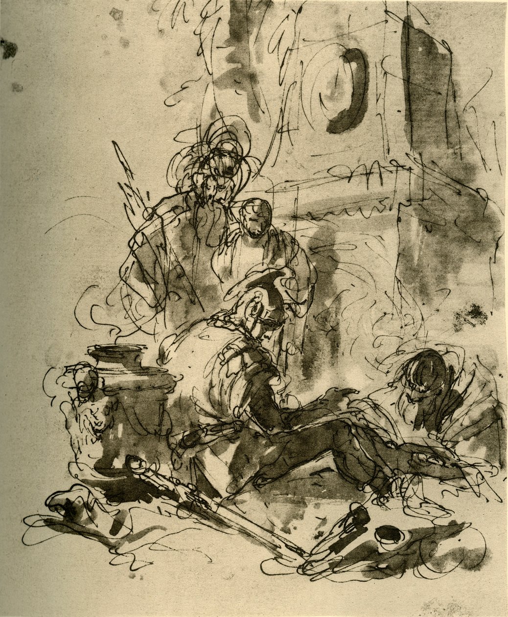 En soldat siddende, midten af det 18. århundrede, 1928 af Giovanni Battista Tiepolo