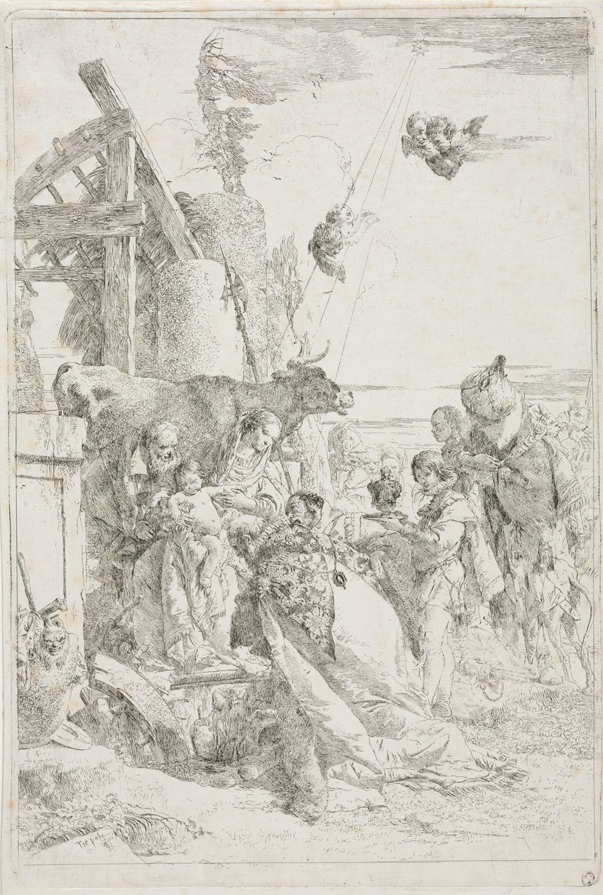 Tilbedelse af Magi af Giovanni Battista Tiepolo