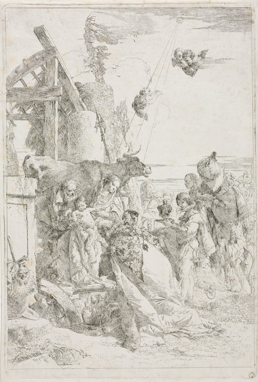 Tilbedelse af Magi, ca. 1740. af Giovanni Battista Tiepolo