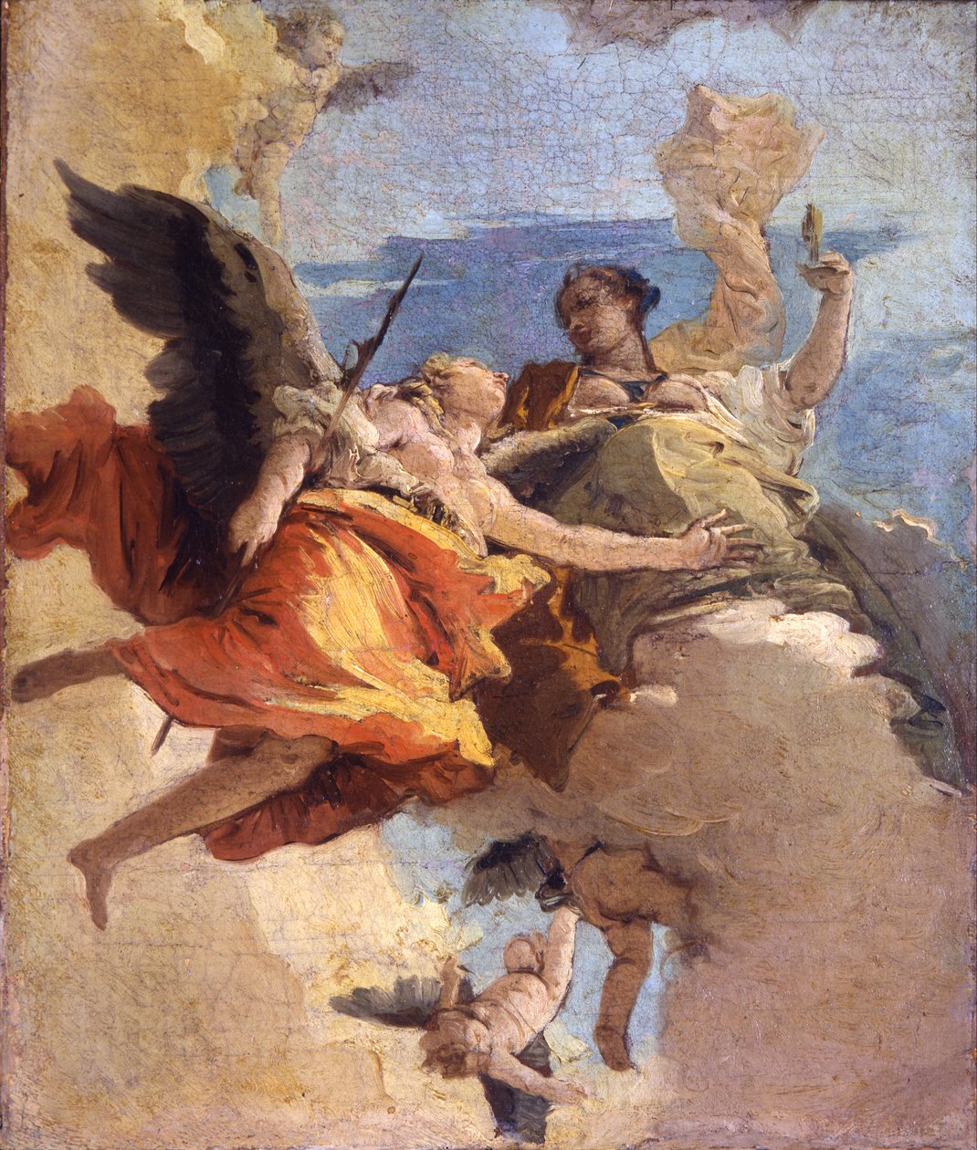 Allegori på dyd og adel af Giovanni Battista Tiepolo