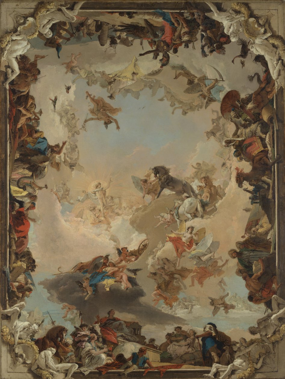 Allegory of the Planets and Continents, 1752. af Giovanni Battista Tiepolo