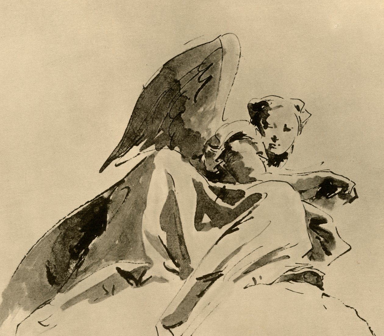 Angel, c1753-1762, 1928 af Giovanni Battista Tiepolo