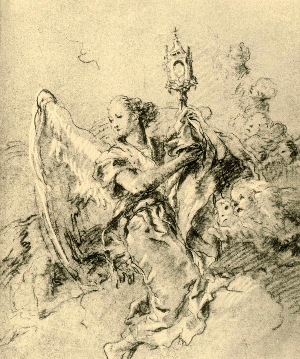 Engel med Monstrans, 1767-1769, 1928 af Giovanni Battista Tiepolo