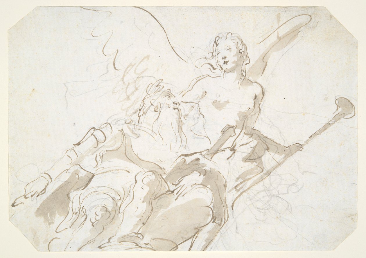Apotheosis of an Aged Warrior, for et loft i Ca af Giovanni Battista Tiepolo