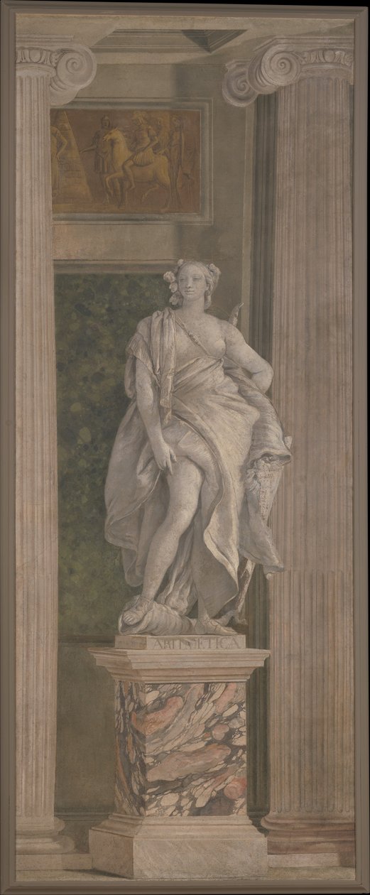 Aritmetik, 1760 (fresko overført til lærred) af Giovanni Battista Tiepolo