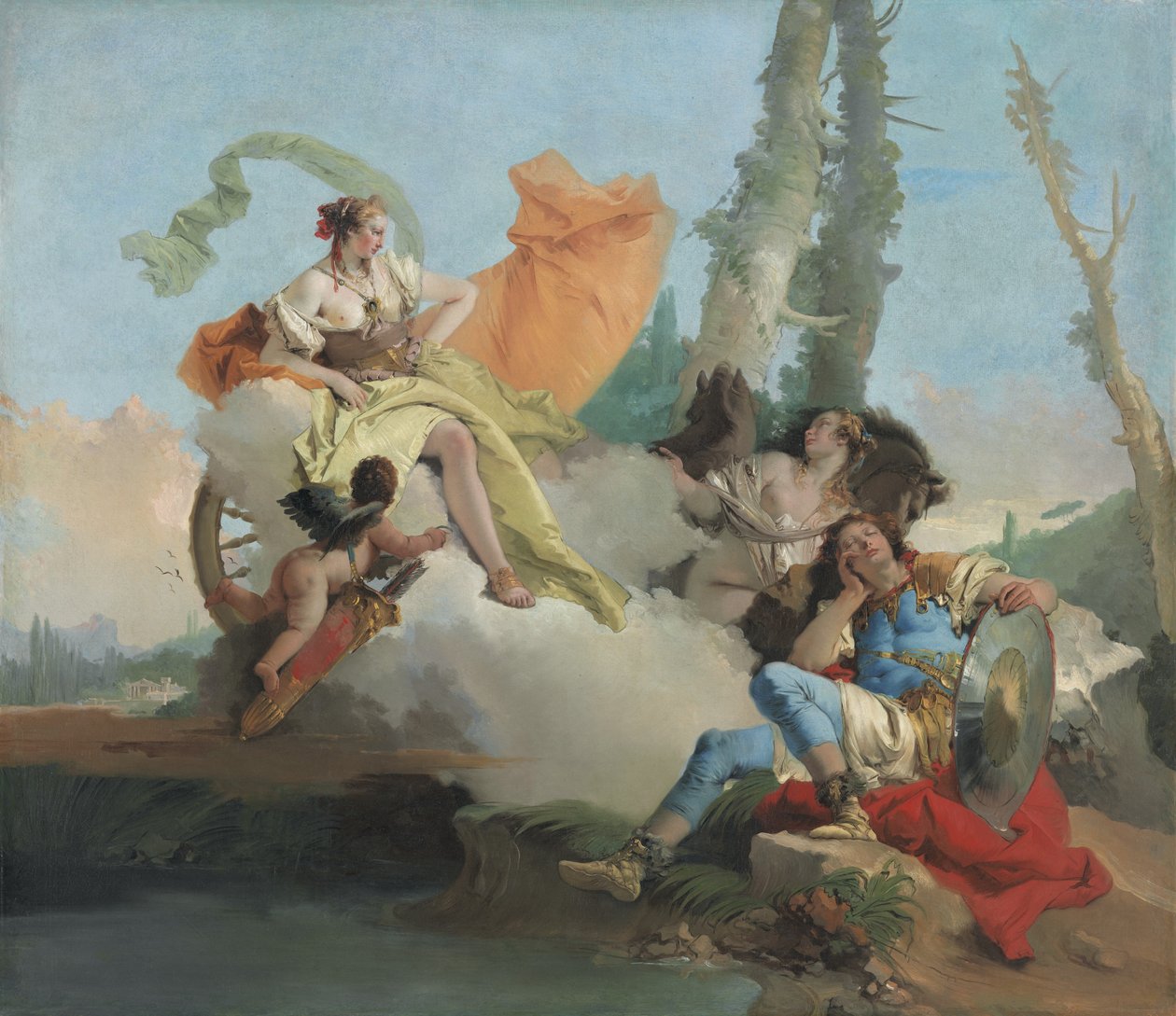 Armida møder den sovende Rinaldo, 1742-45 af Giovanni Battista Tiepolo