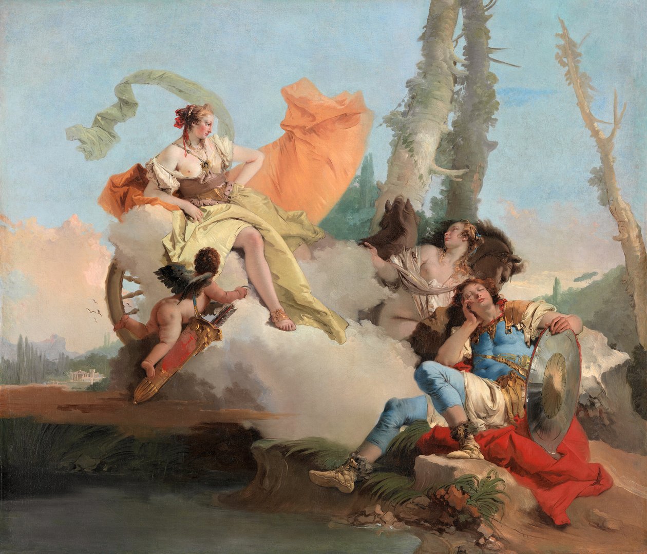 Armida møder den sovende Rinaldo, 174245. af Giovanni Battista Tiepolo