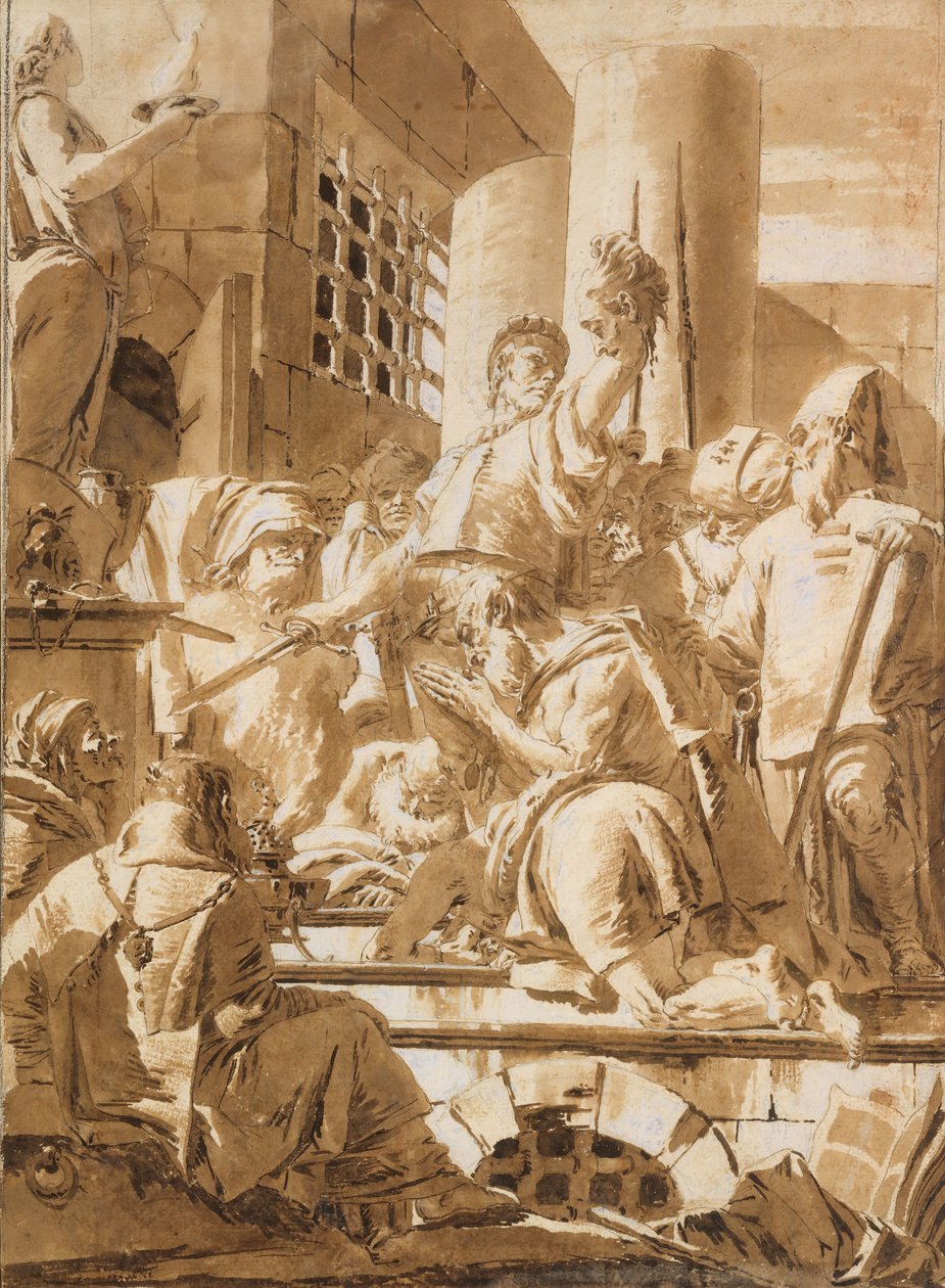 Halshugning af to mandlige hellige, 1696-1770. af Giovanni Battista Tiepolo