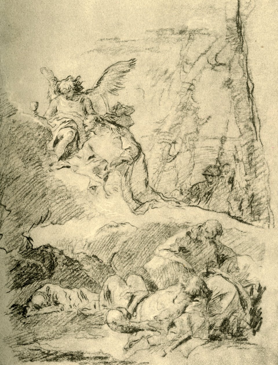Kristus på Oliebjerget, midten af det 18. århundrede, 1928 af Giovanni Battista Tiepolo