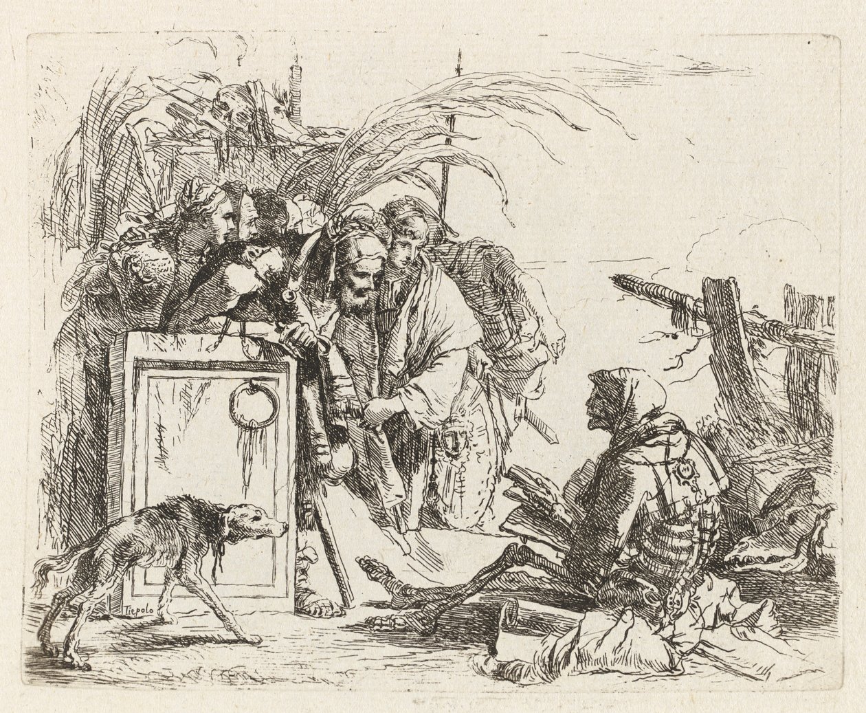 Death Giving Audience, fra Vari capricci (Various Capriccios) af Giovanni Battista Tiepolo