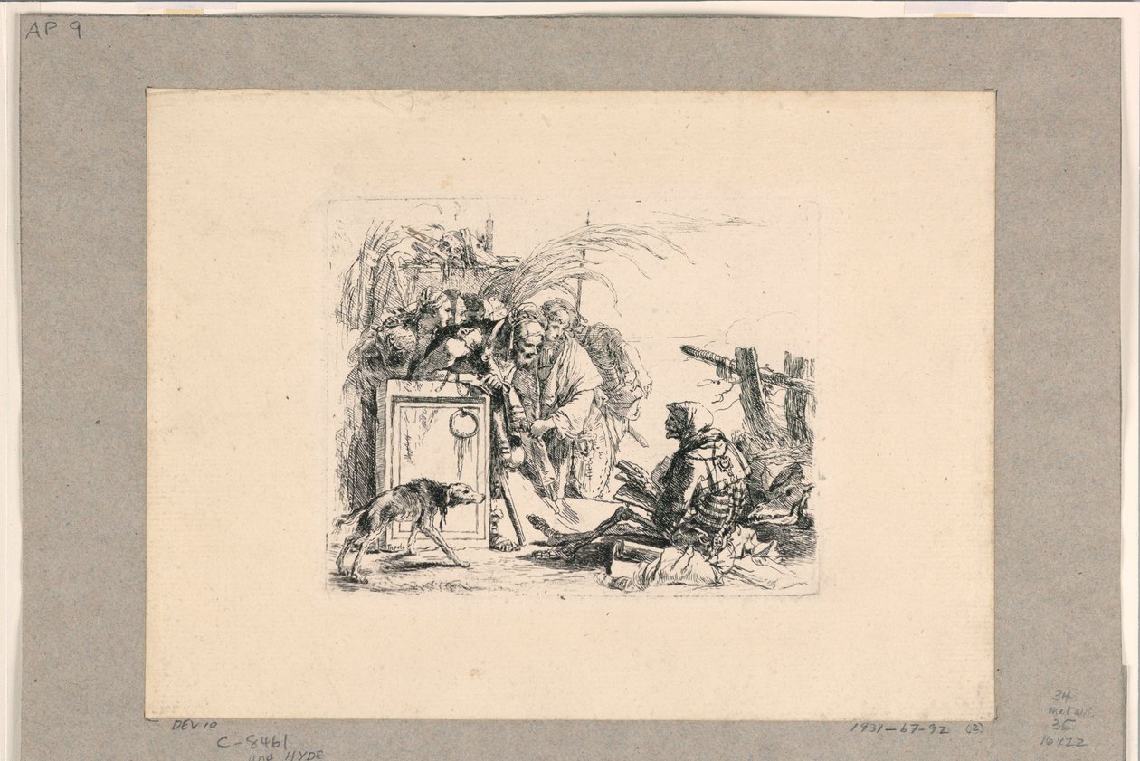 Death Giving Audience, fra Vari Capricci af Giovanni Battista Tiepolo
