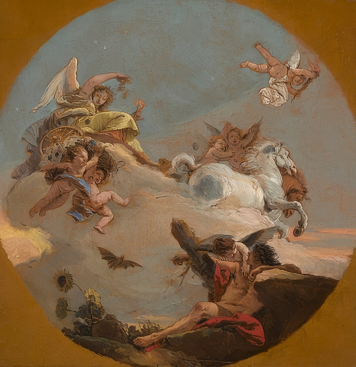 Auroraens vogn. Omkring 1734 af Giovanni Battista Tiepolo