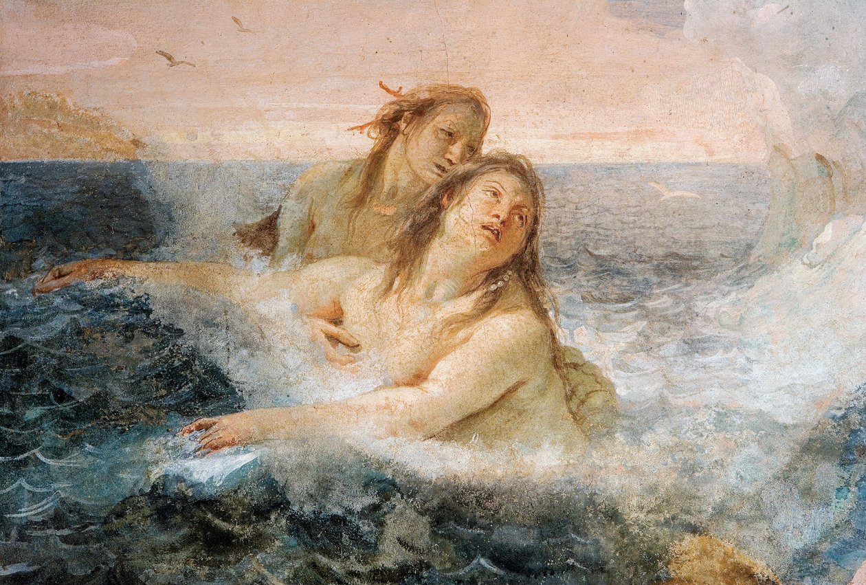 Detalje af Thetis, fra Thetis, der trøster sin søn Achilles, fra Iliadens værelse i Palazzina, 1757 af Giovanni Battista Tiepolo