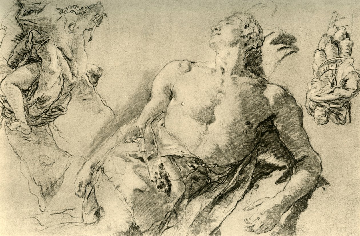 Detaljestudie for Hyacinten i Bückeburg., c1752, 1928 af Giovanni Battista Tiepolo
