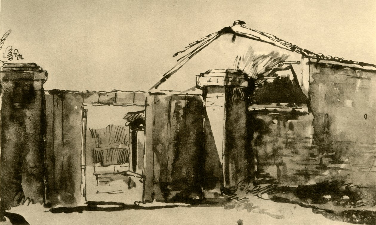 Indgang til en bondegård, midten af det 18. århundrede, 1928 af Giovanni Battista Tiepolo
