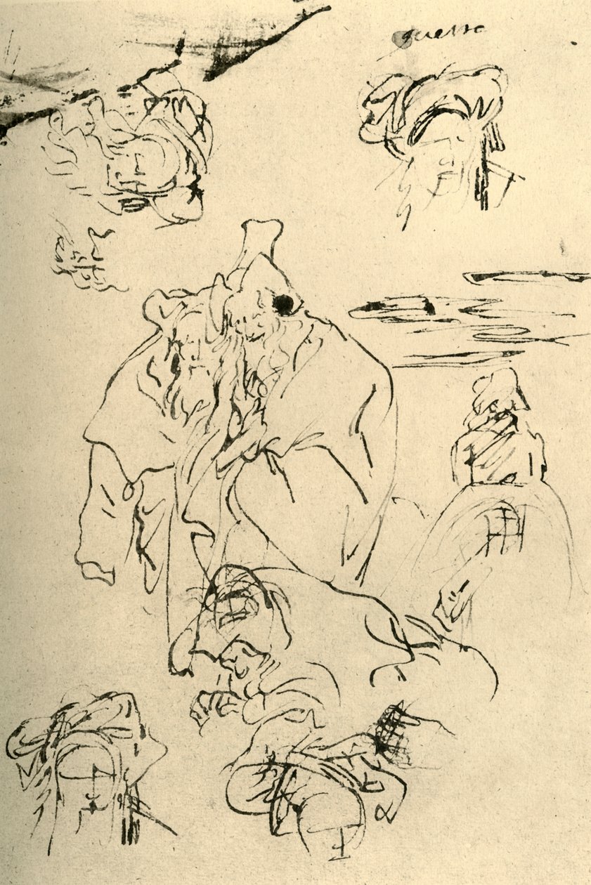 Orientalernes figurer og hoveder, midten af det 18. århundrede, 1928 af Giovanni Battista Tiepolo