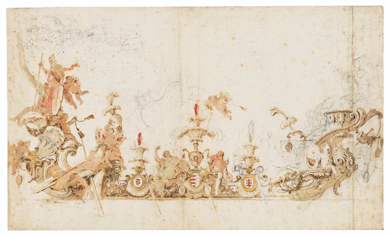 Giovanni Battista Tiepolo, Polens triumf (design til en ceremoniel gondol) af Giovanni Battista Tiepolo