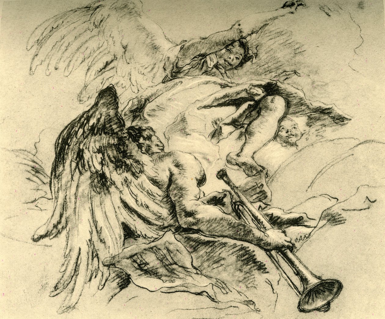 Englegruppe, c1754, 1928 af Giovanni Battista Tiepolo