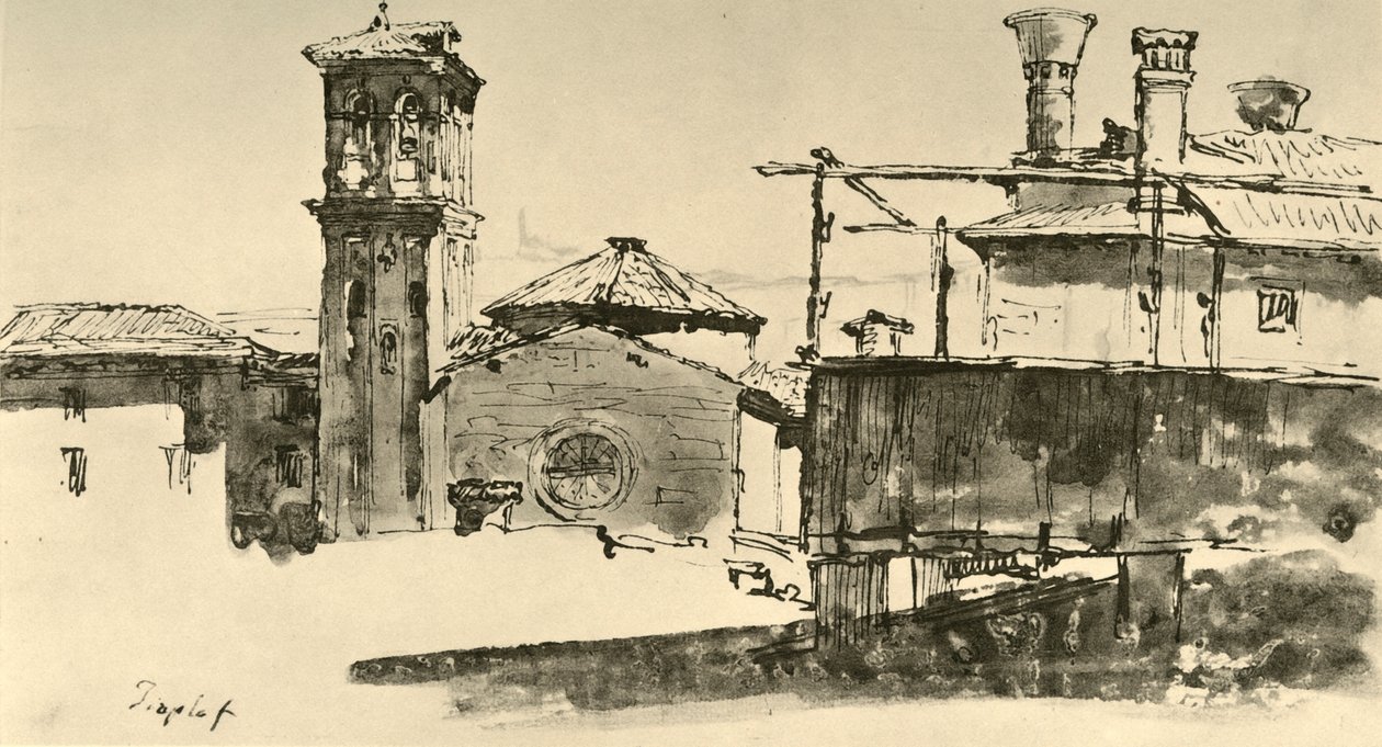 Gruppe af bygninger, midten af det 18. århundrede, 1928 af Giovanni Battista Tiepolo