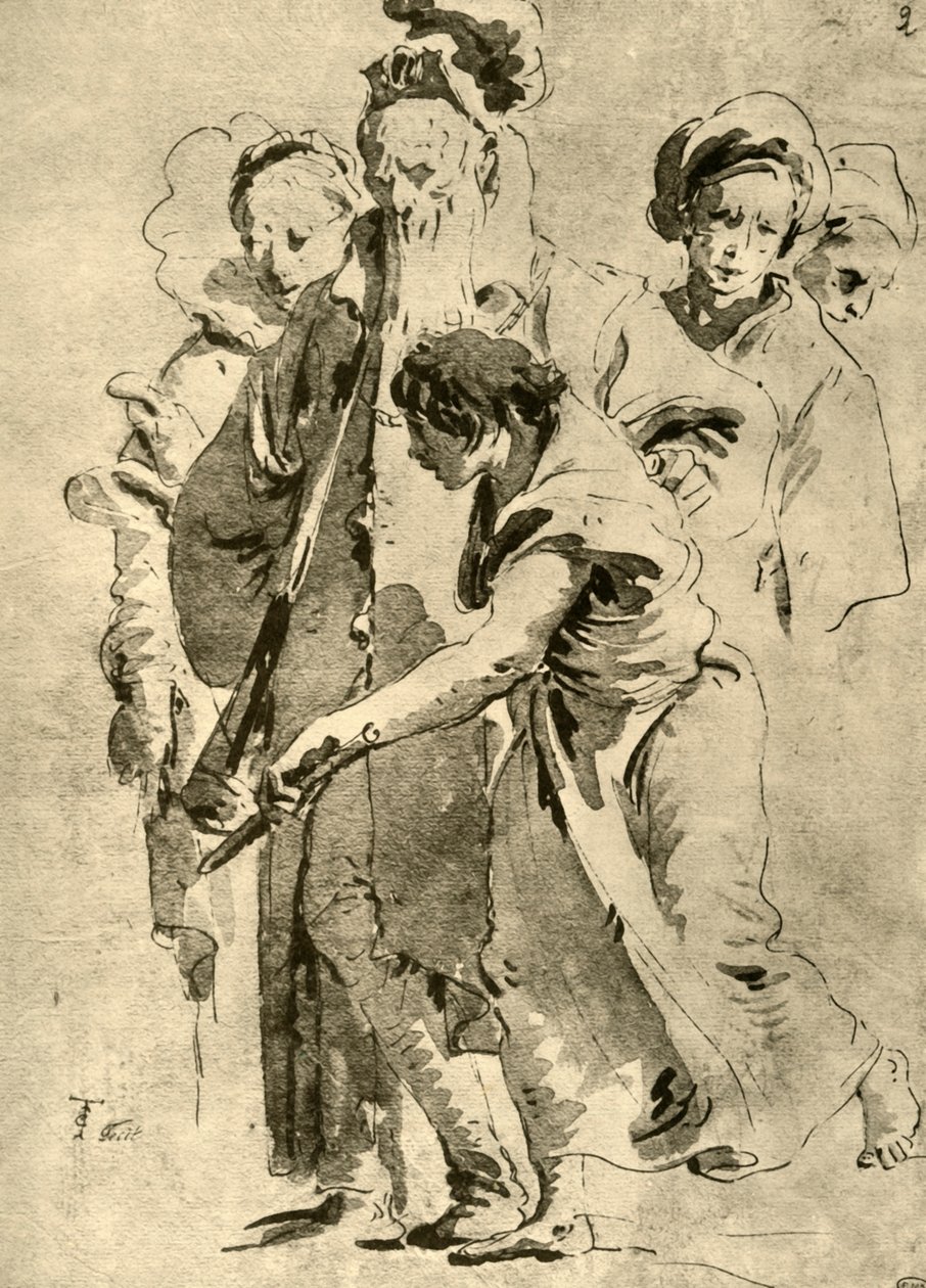Gruppe af figurer, midten af det 18. århundrede, 1928 af Giovanni Battista Tiepolo