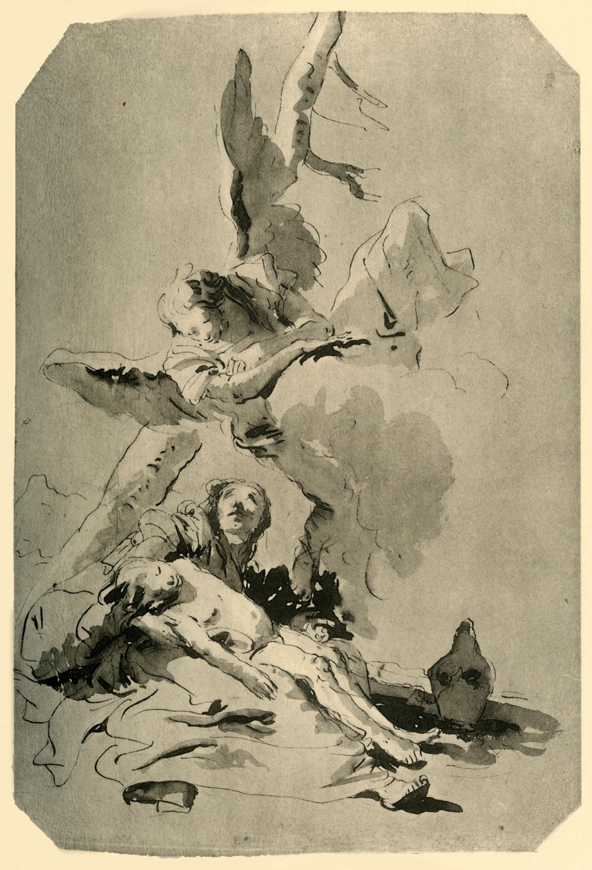 Hagar og Ismael, 1735, 1928 af Giovanni Battista Tiepolo