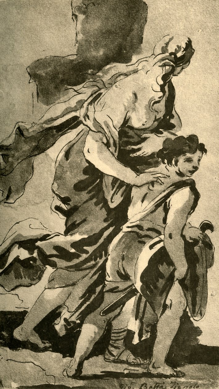 Hagar og Ismael, midten af det 18. århundrede, 1928 af Giovanni Battista Tiepolo