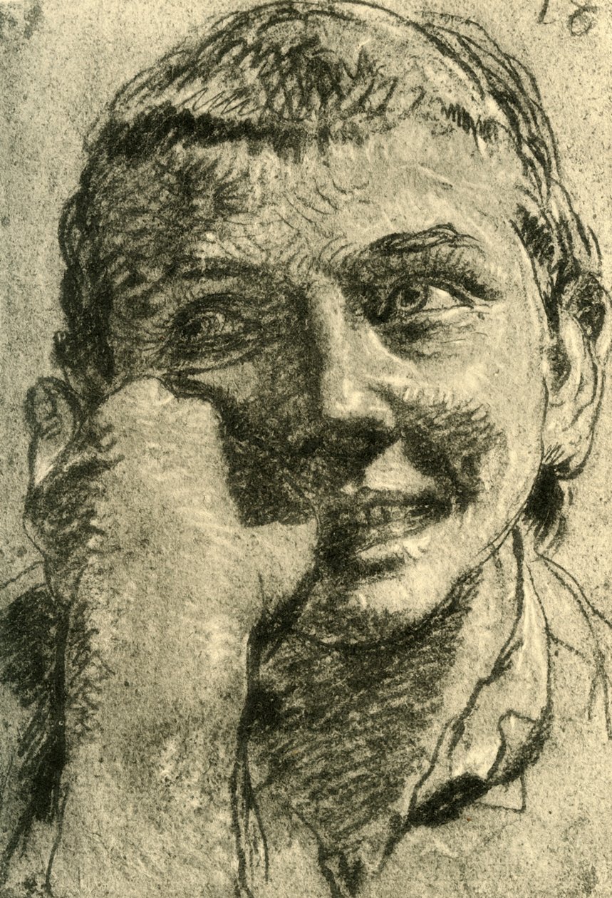 Head of a Laughing Boy, midten af det 18. århundrede, 1928 af Giovanni Battista Tiepolo